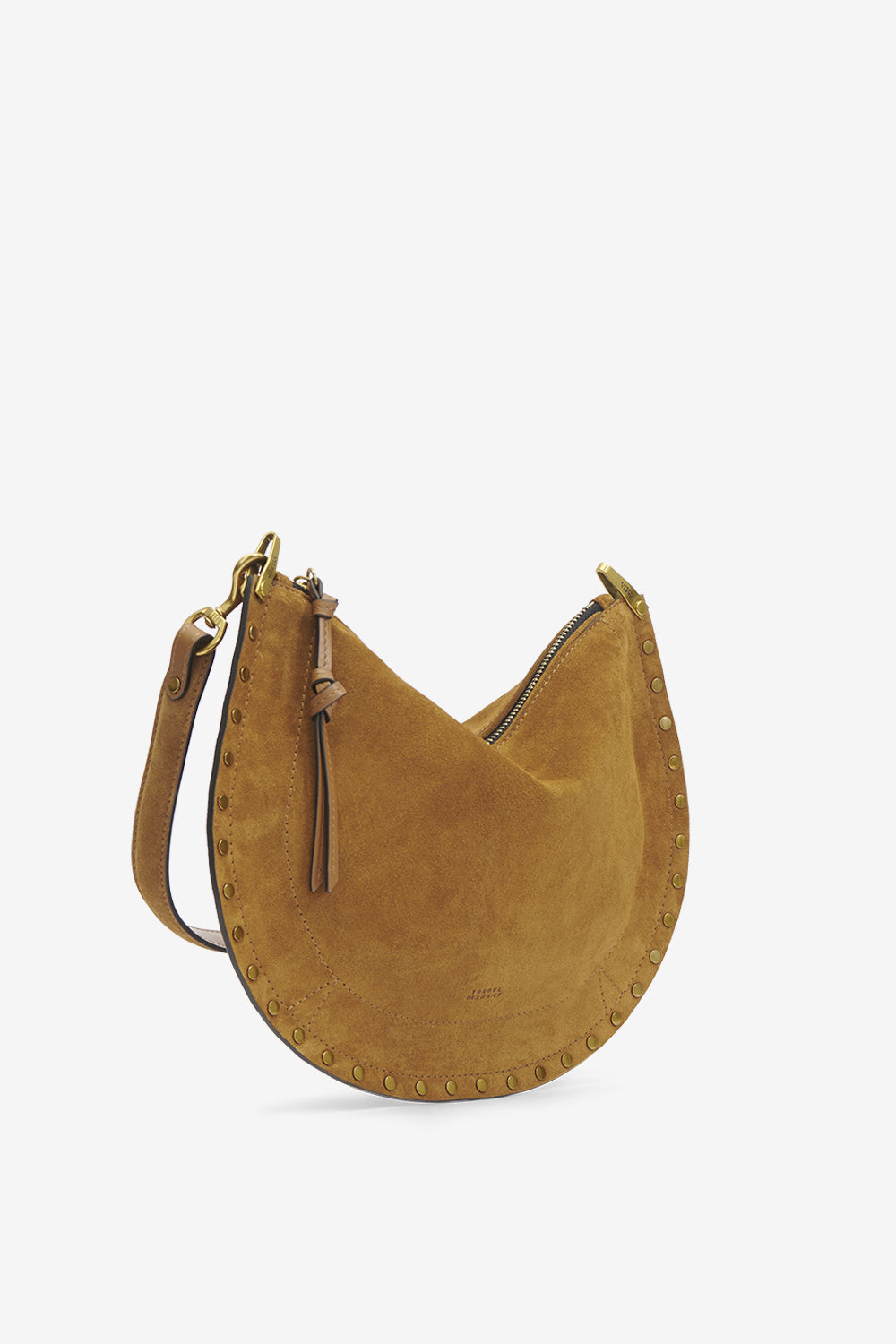 Sac oskan soft zip en cuir de veau velours - Cognac - Woman - 5