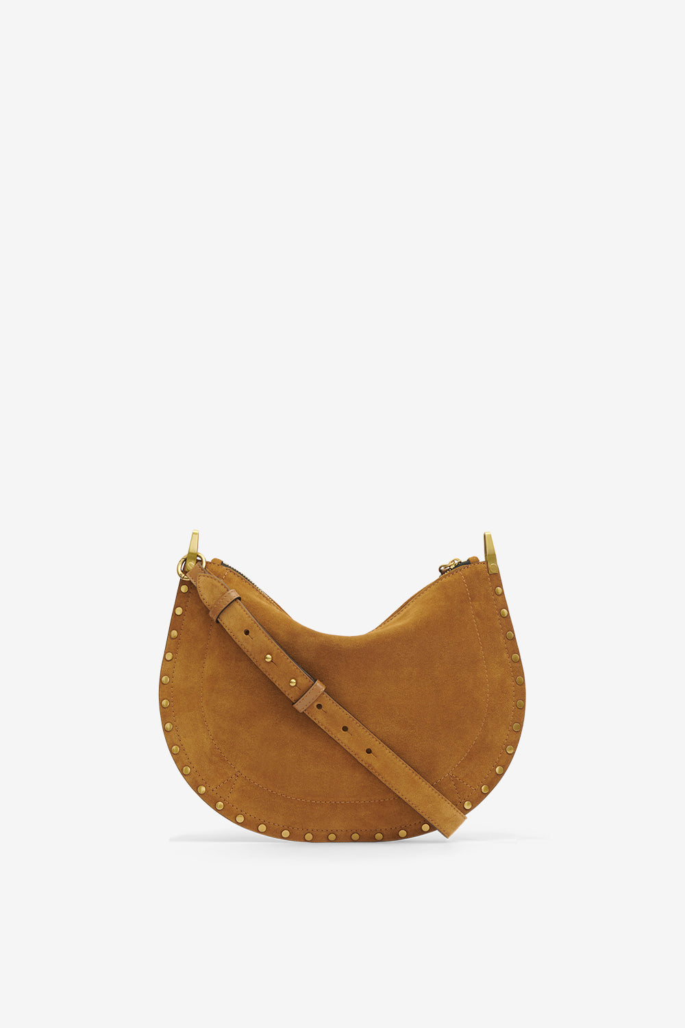 Sac oskan soft zip en cuir de veau velours - Cognac - Woman - 3