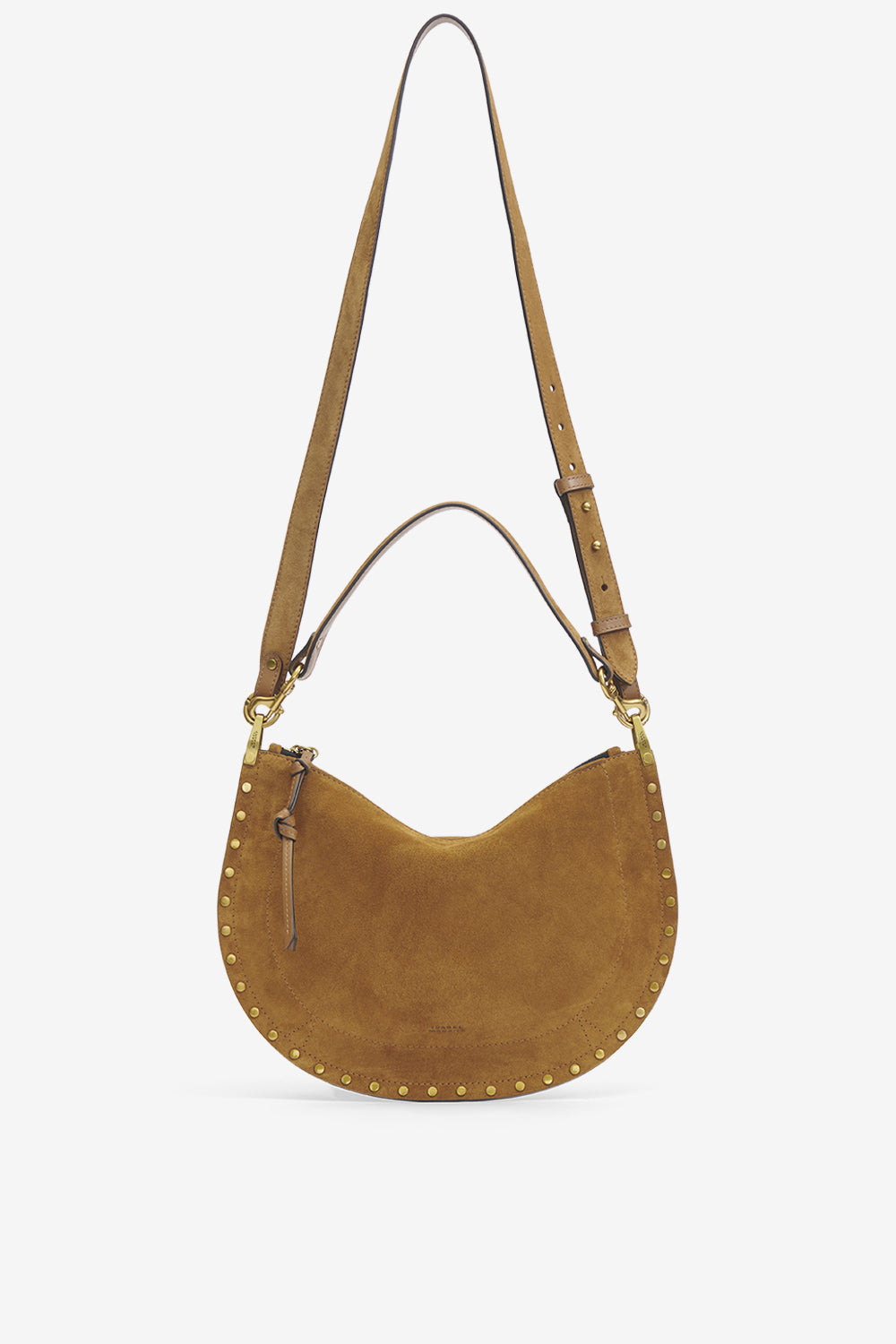 Sac oskan soft zip en cuir de veau velours - Cognac - Woman - 6