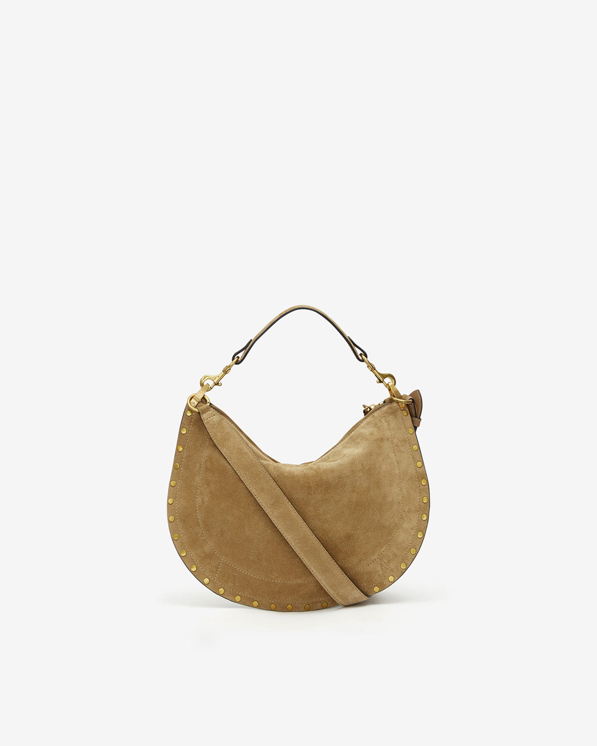 Sac oskan soft zip en cuir de veau velours - Taupe - Woman - 2