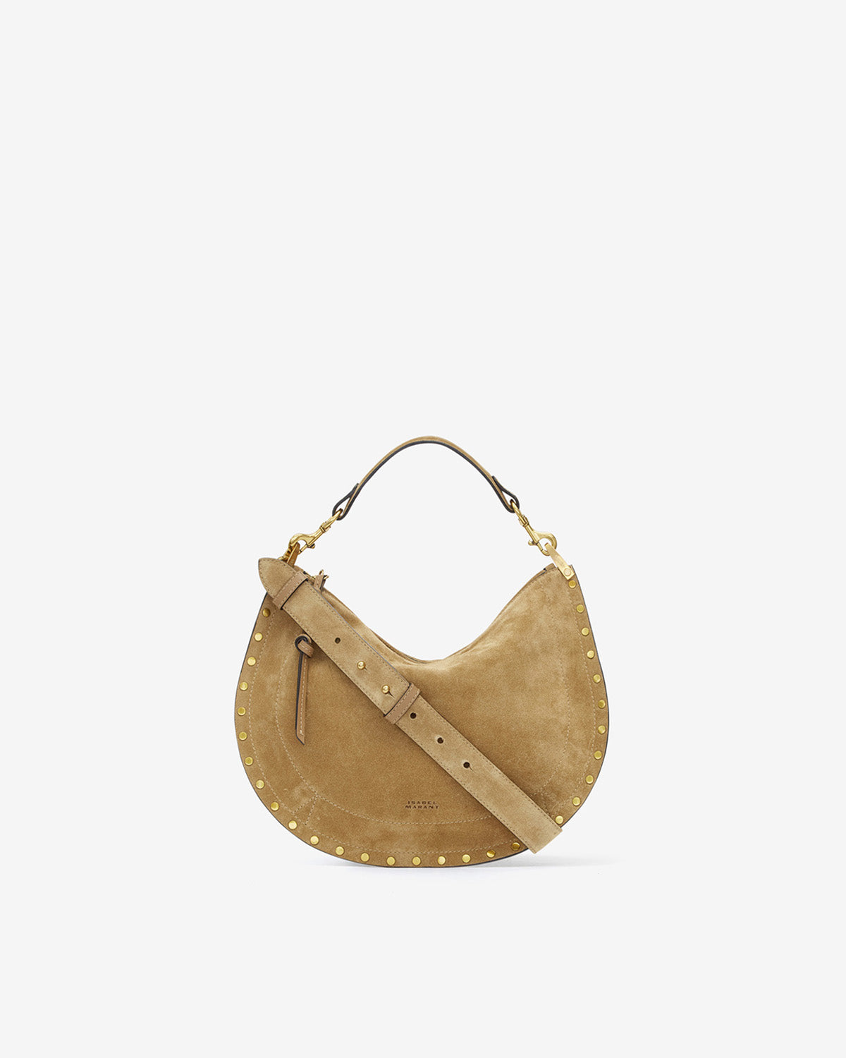 Sac oskan soft zip en cuir de veau velours - Taupe - Woman - 1