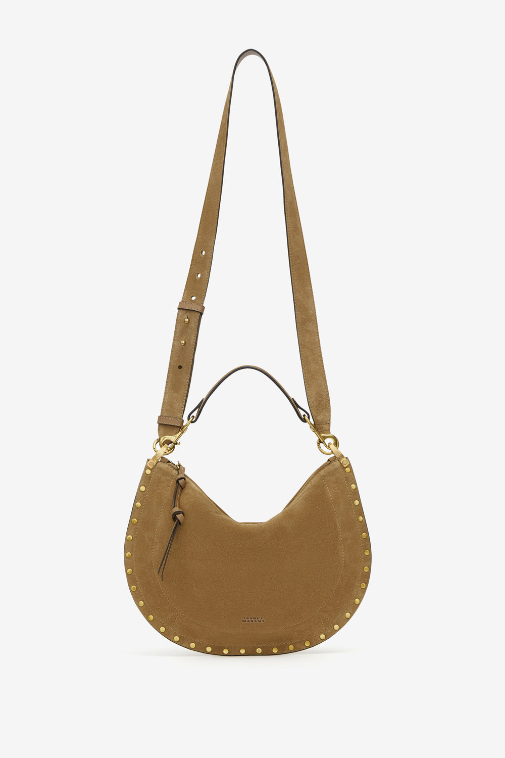 Sac oskan soft zip en cuir de veau velours - Taupe - Woman - 6
