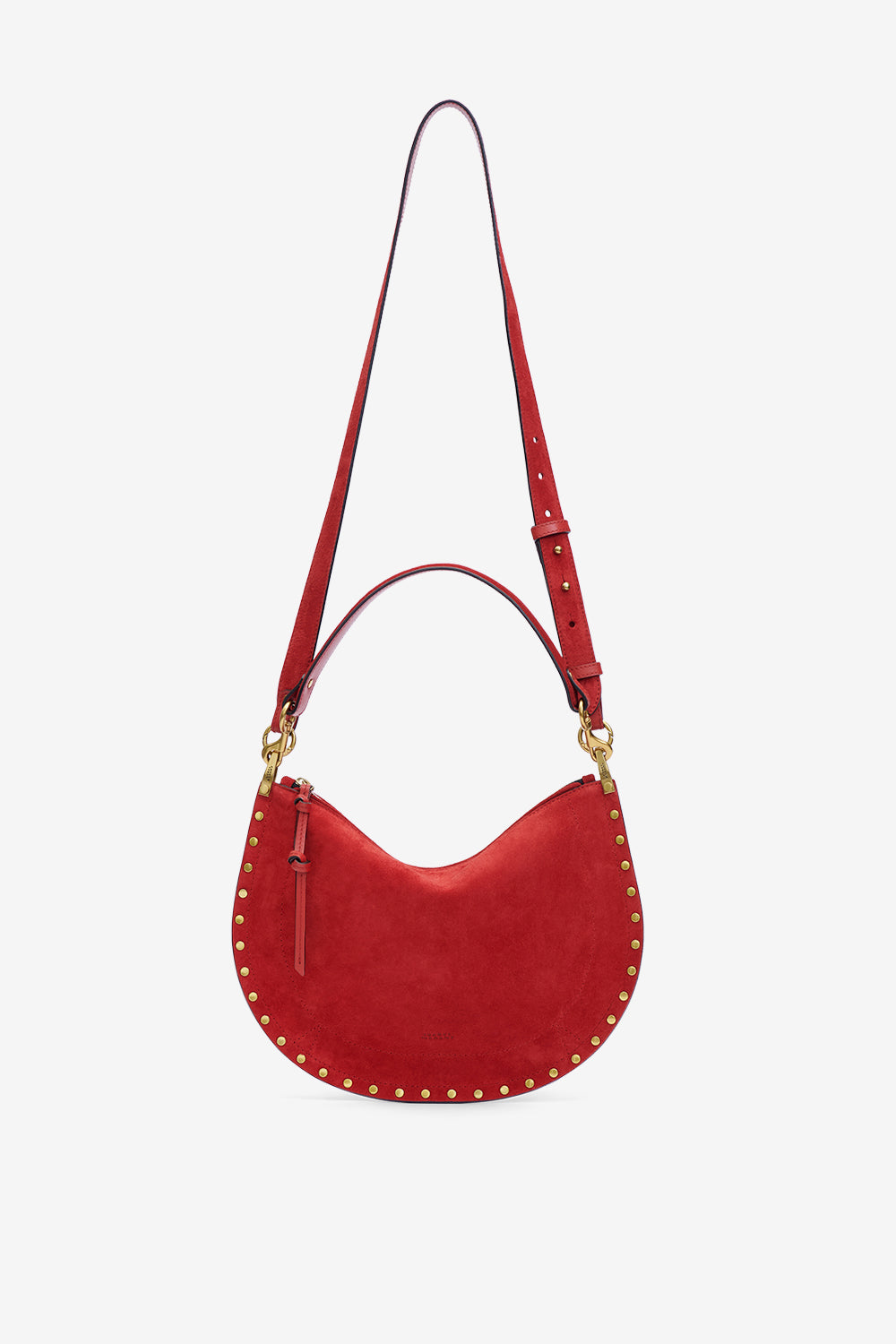 Sac oskan soft zip en cuir velours - Rouge écarlate - Woman - 7