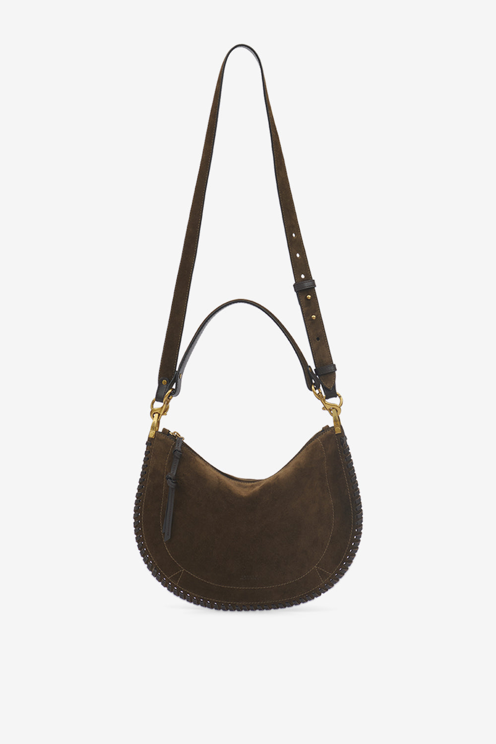 Tasche oskan soft zip aus veloursleder - Bronze - Woman - 7