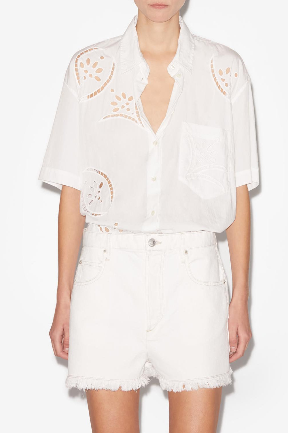 Bilya shirt with openwork patterns - White - Woman - 4
