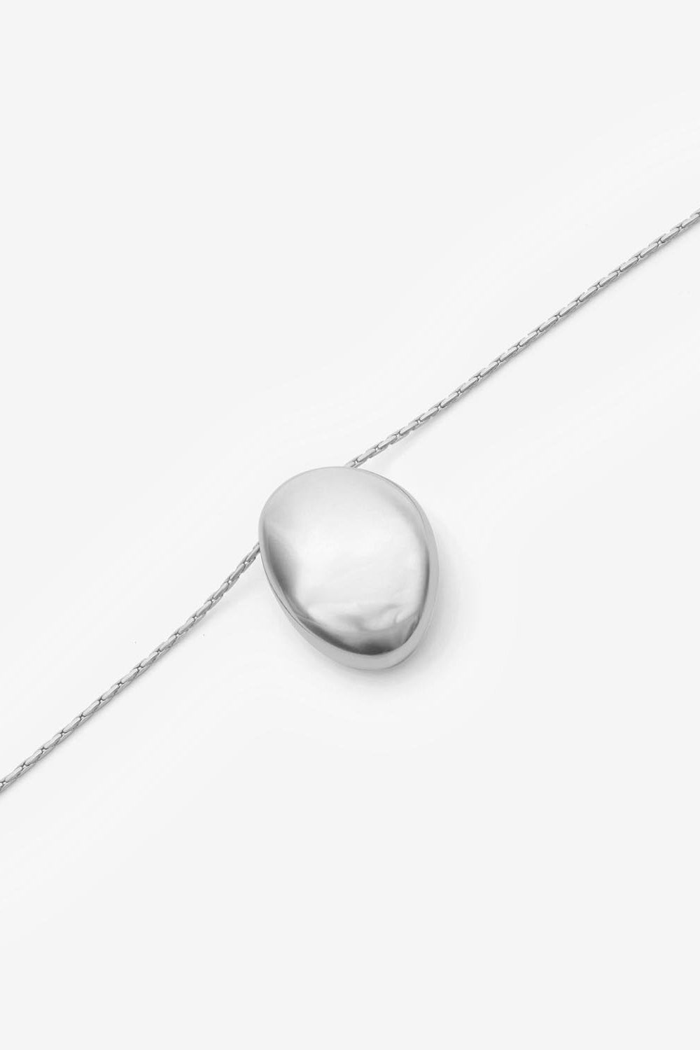 Collana con ciondolo in ottone argentato shiny day - Argento - Woman - 3
