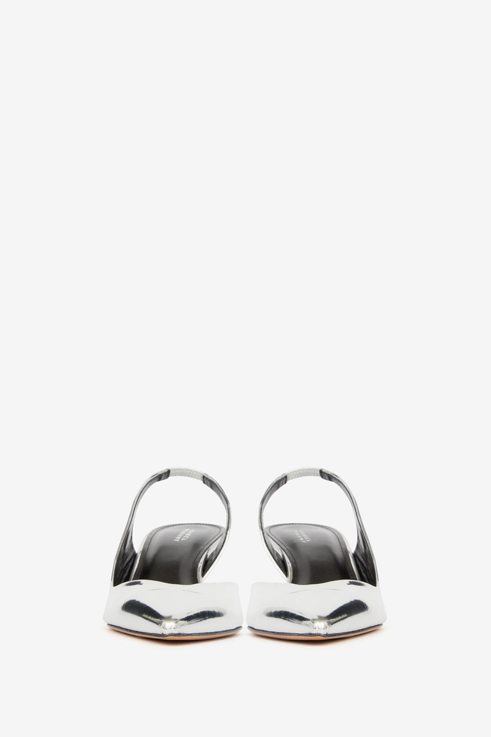 Padim high-heeled slingback mirror effect pumps - Silver - Woman - 4