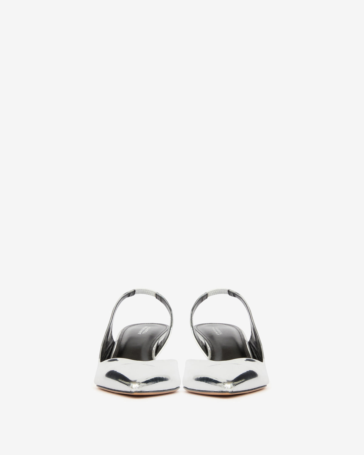 Décolleté padim slingback con tacco effetto specchio - Argento - Woman - 4