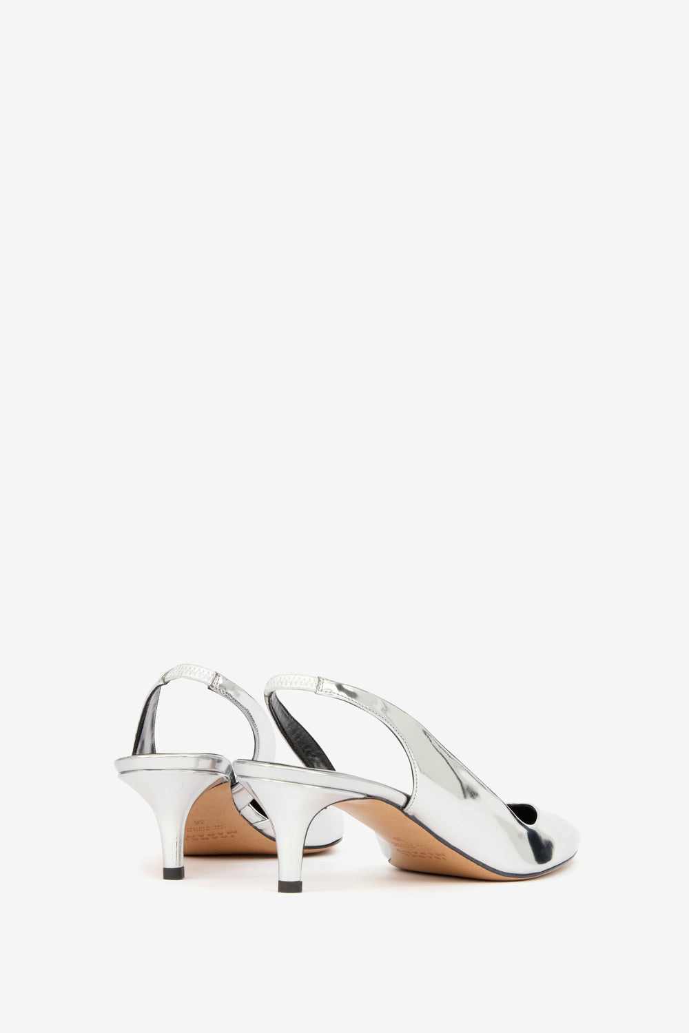 Padim high-heeled slingback mirror effect pumps - Silver - Woman - 2