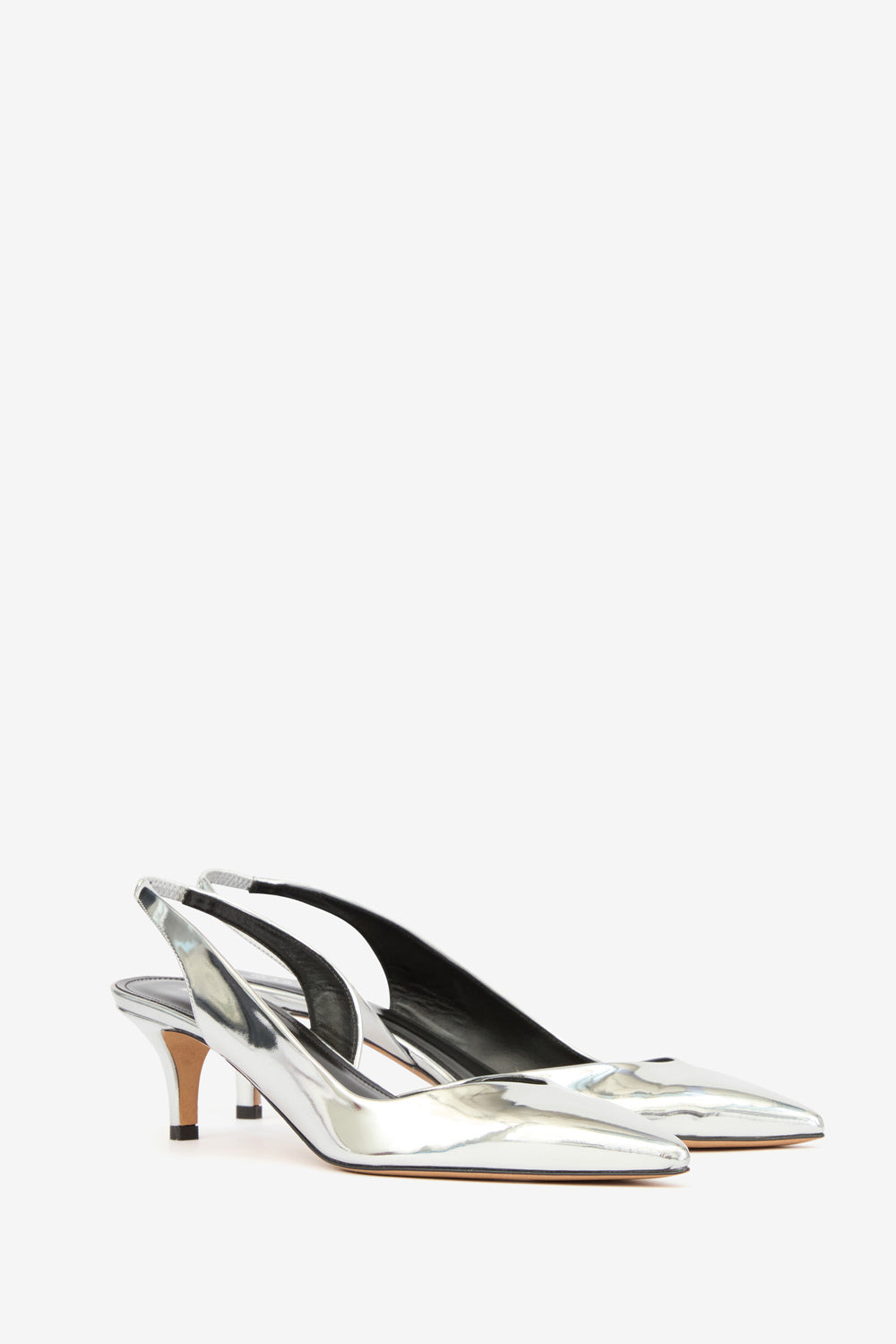 Padim high-heeled slingback mirror effect pumps - Silver - Woman - 3