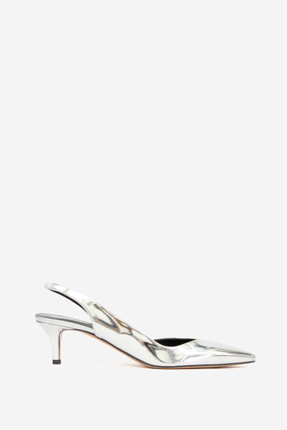 Padim high-heeled slingback mirror effect pumps - Silver - Woman - 1
