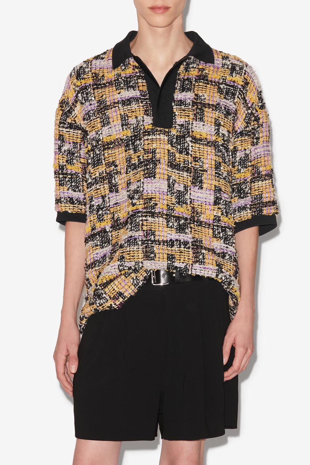 Top in tweed di lana dorian - Lilac-yellow - Man - 5