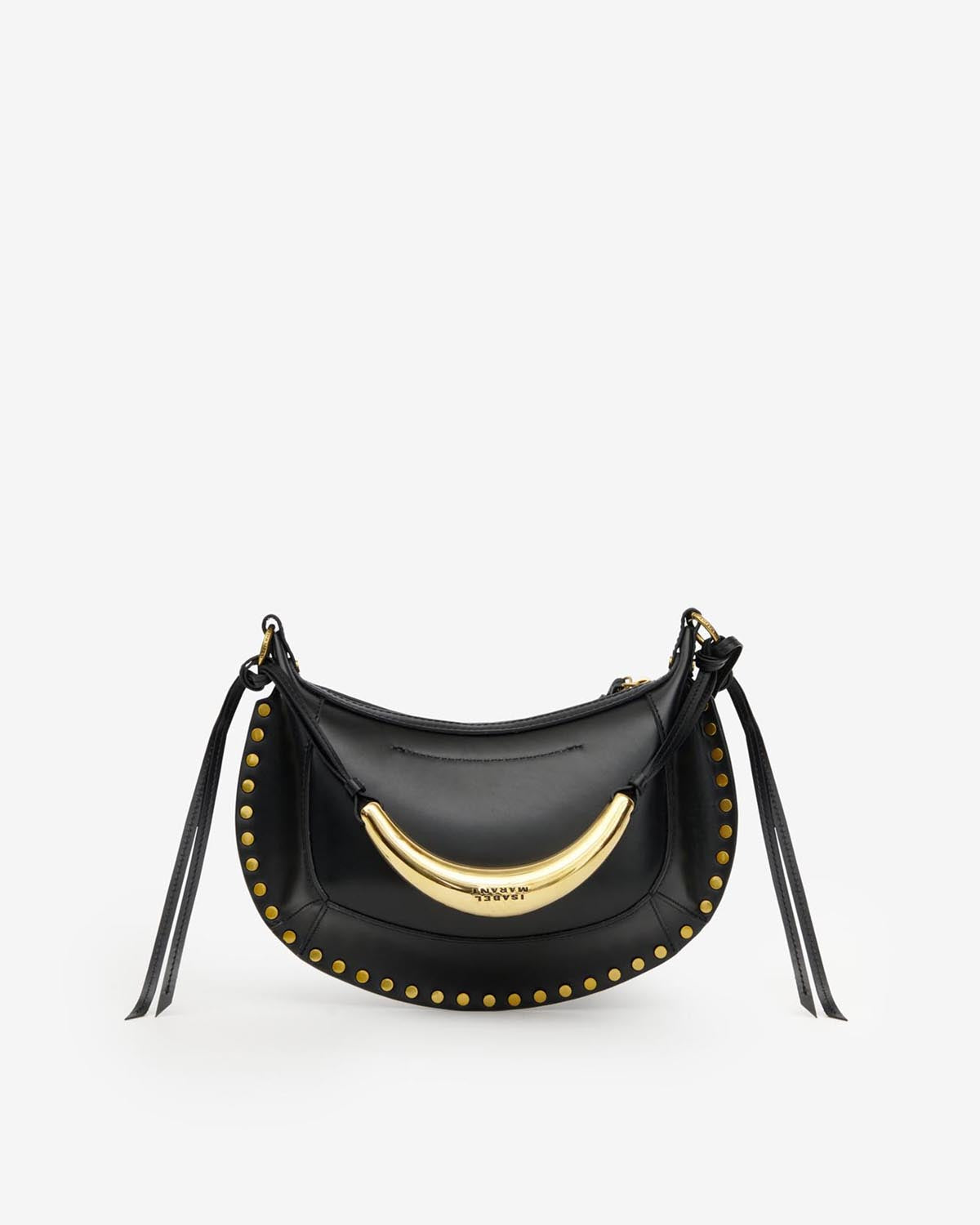 Oskan moon スエード ショルダーバッグ - Black and gold - Woman - 2