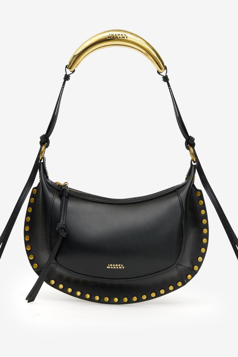 Borsa oskan moon da portare a spalla in pelle  - Black and gold - Woman - 5