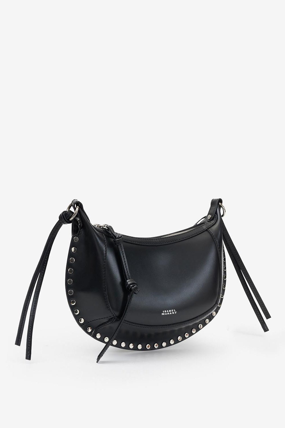Schultertasche oskan moon aus leder - Black and silver - Woman - 5