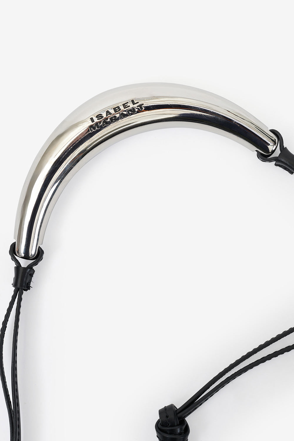 Schultertasche oskan moon aus leder - Black and silver - Woman - 4