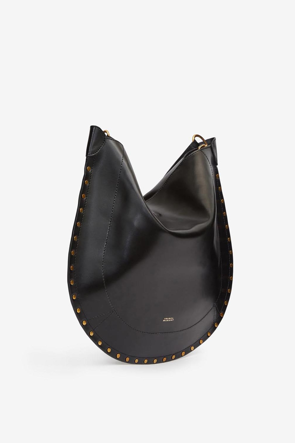 Sac porté épaule en cuir de veau oskan hobo soft - Noir - Woman - 5