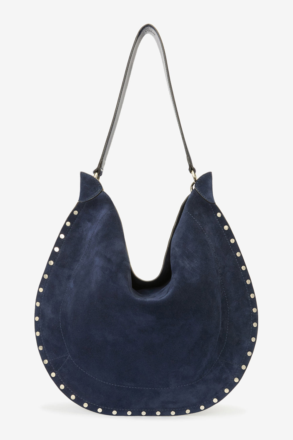 Borsetta oskan hobo soft zip in pelle di vitello scamosciata - Dark midnight - Woman - 4