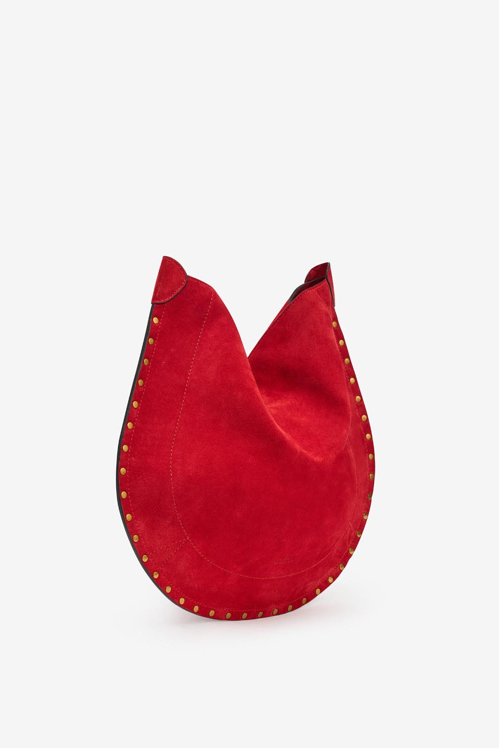 Tasche oskan hobo soft aus kalbs-veloursleder - Scarlet red - Woman - 5