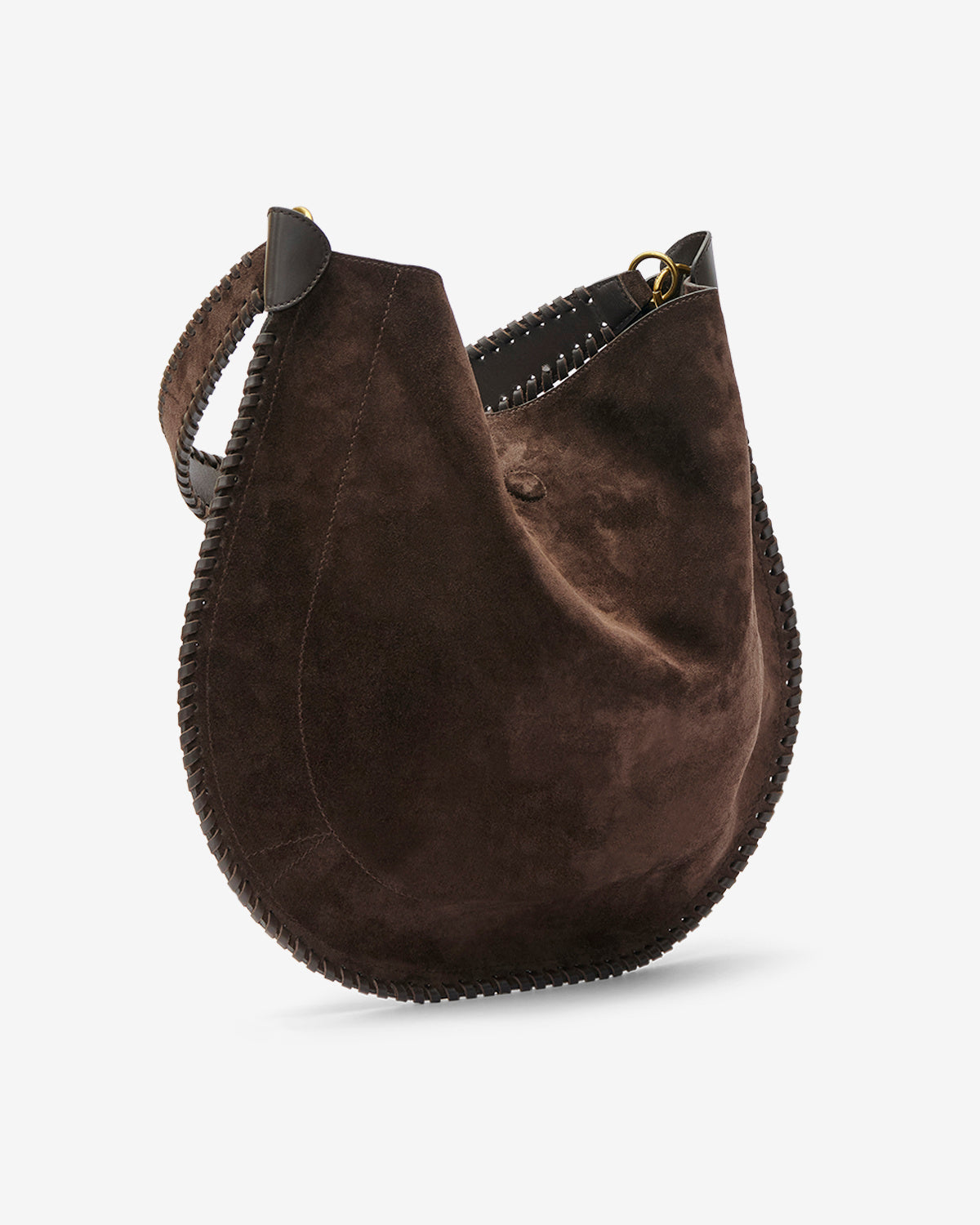 Tasche oskan hobo soft aus veloursleder - Coffee - Woman - 5