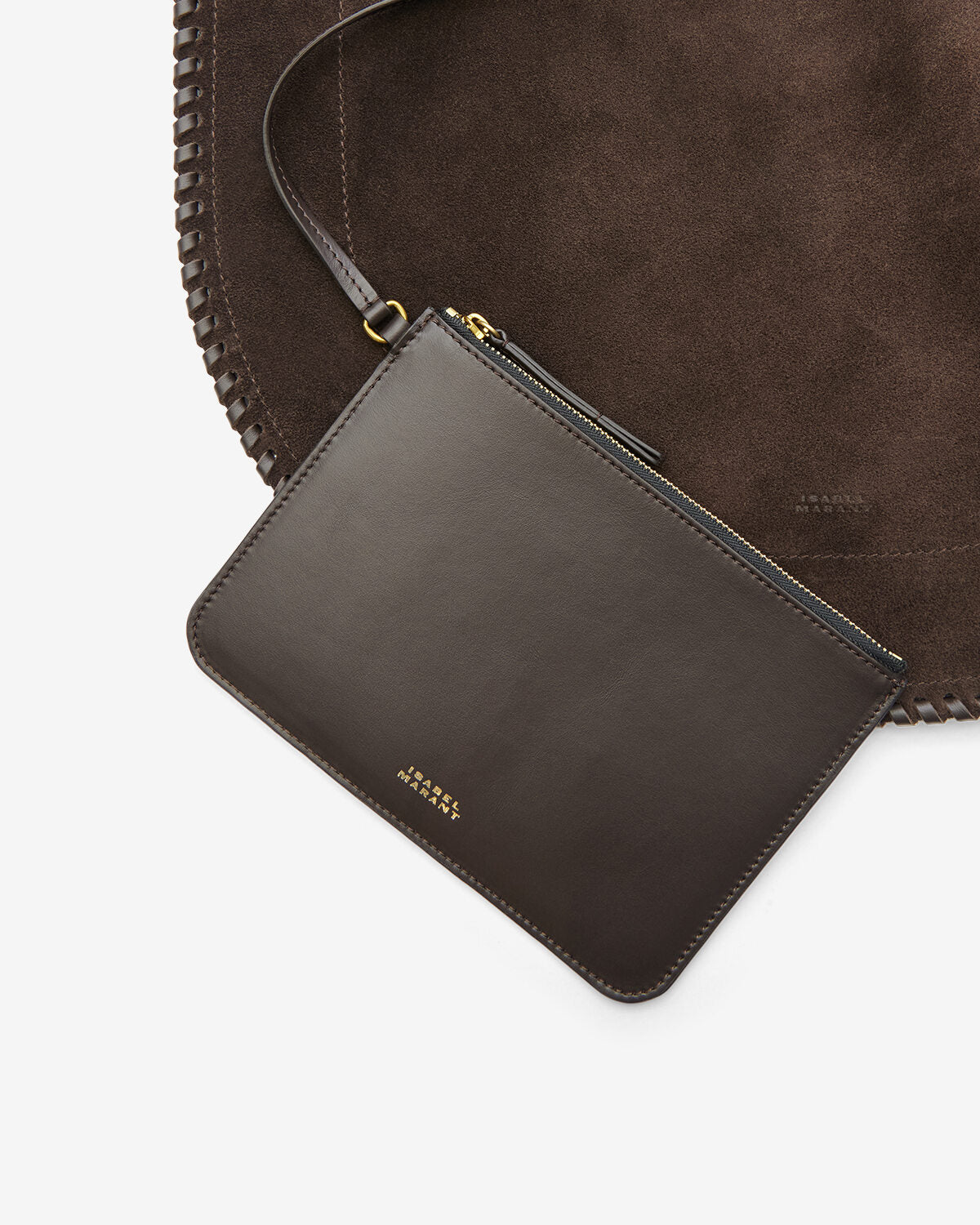 Tasche oskan hobo soft aus veloursleder - Coffee - Woman - 3