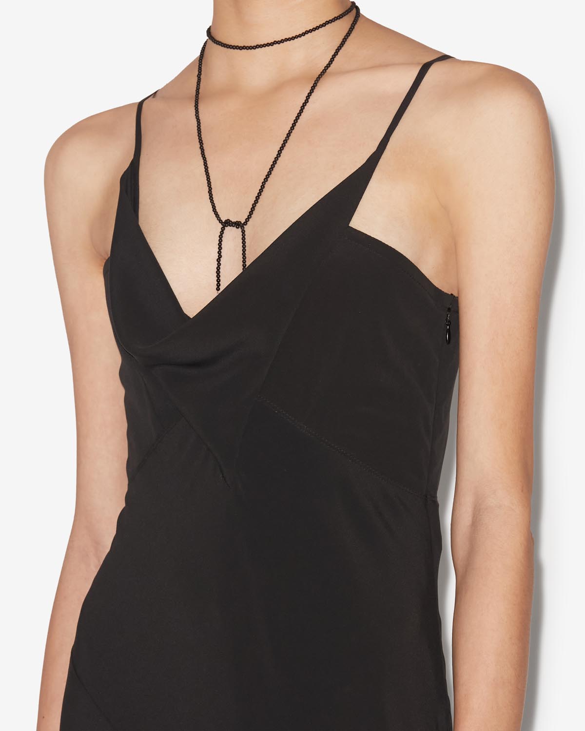 Abito lungo con spalline kapri - Nero - Woman - 2