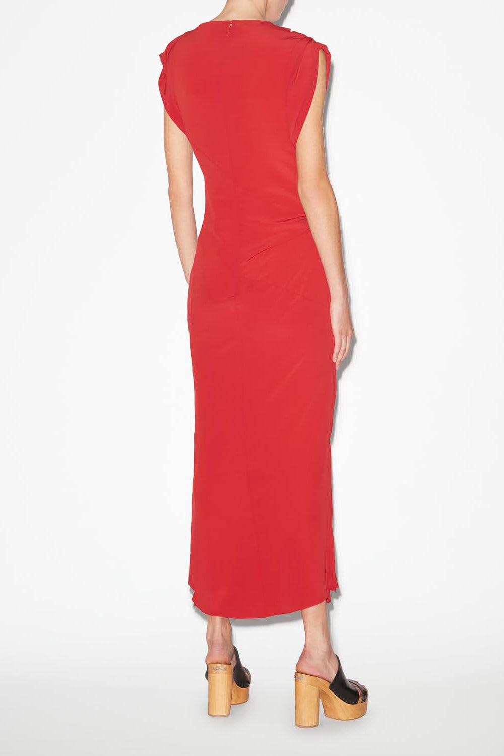 Abito lungo a maniche corte kidena - Scarlet red - Woman - 5