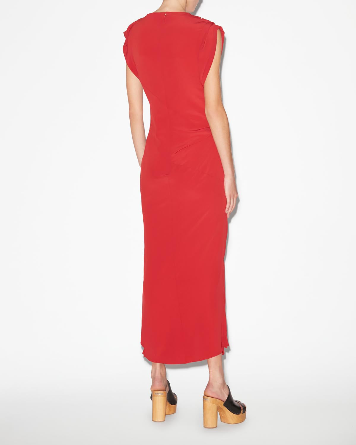 Abito lungo a maniche corte kidena - Scarlet red - Woman - 4