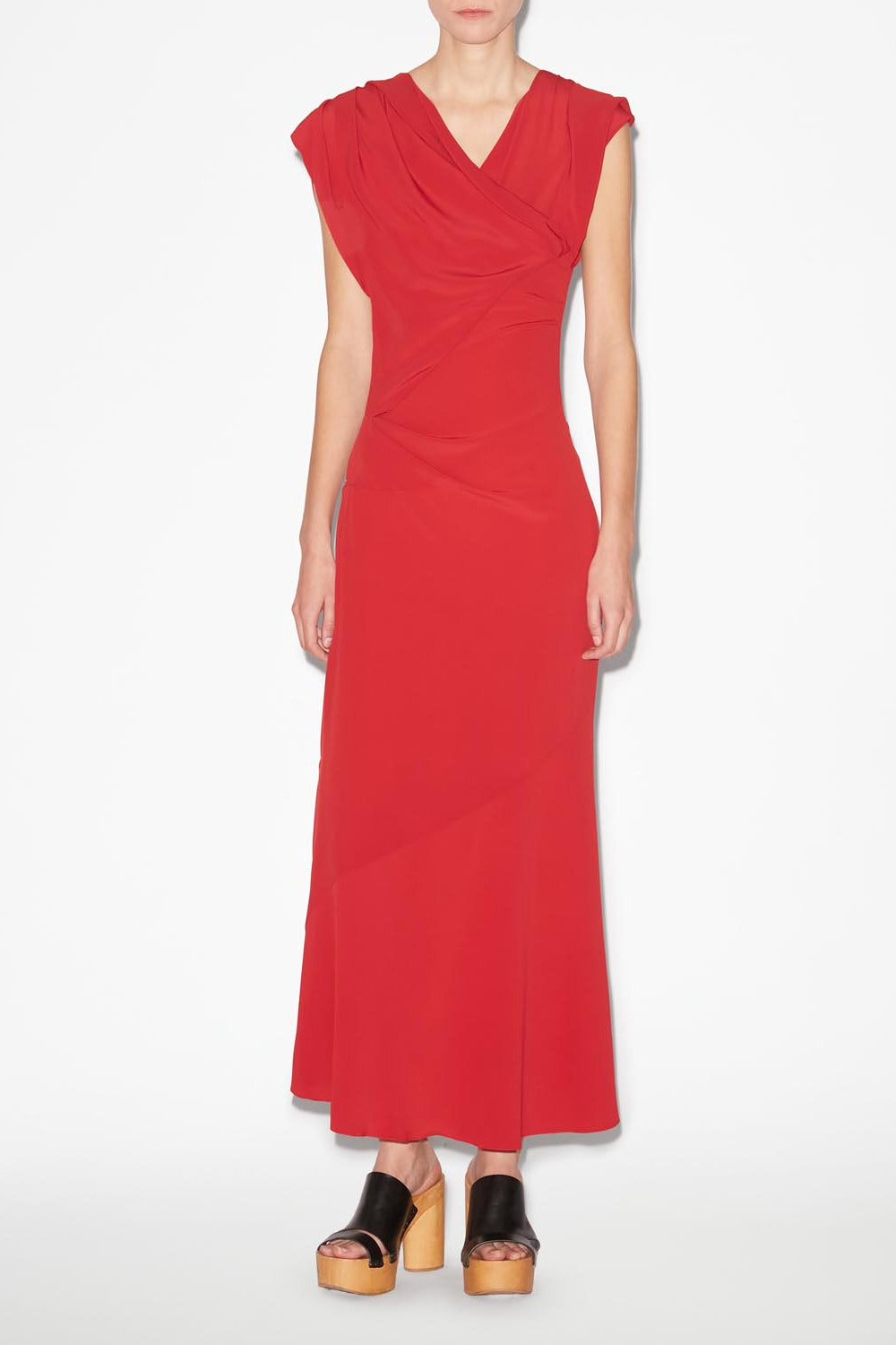 Abito lungo a maniche corte kidena - Scarlet red - Woman - 2