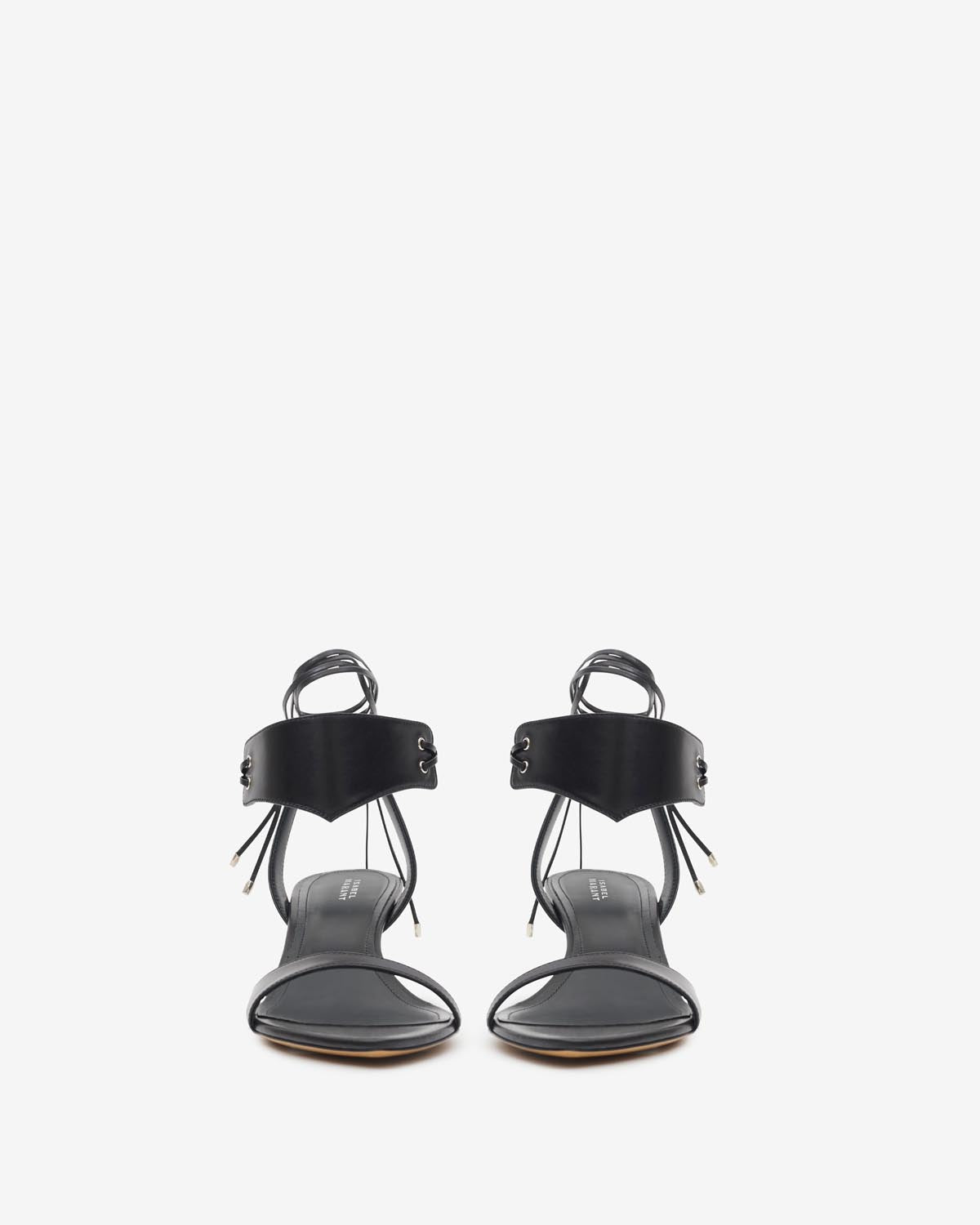 Sandali in pelle con tacco medio arson - Nero - Woman - 4