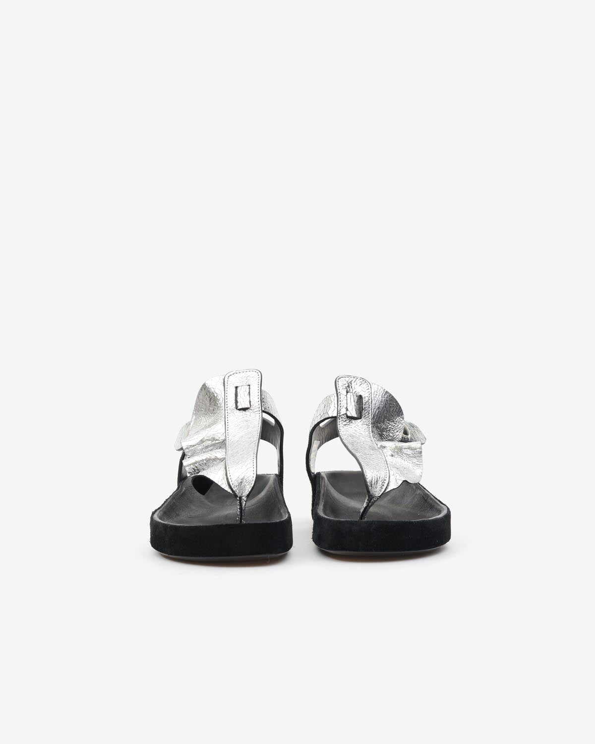 Sandali flat in pelle isela - Argento - Woman - 4