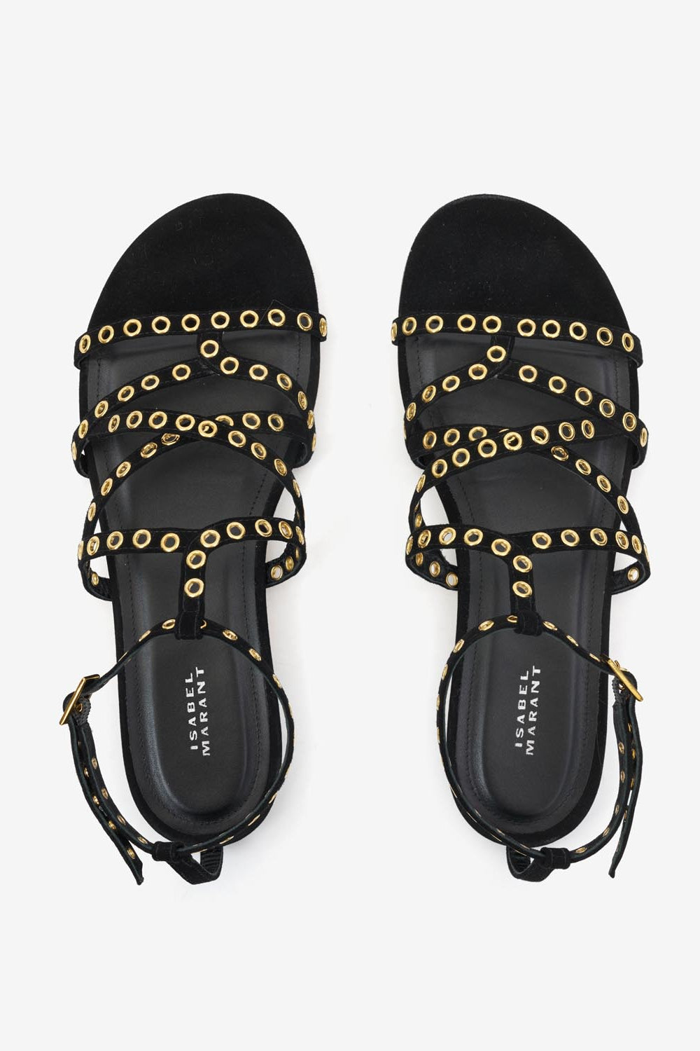 Sandales plates en cuir lipa - Noir - Woman - 4