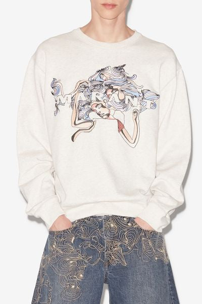 Felpa in jersey con logo ricamato mikoy - Ecru - Man - 4