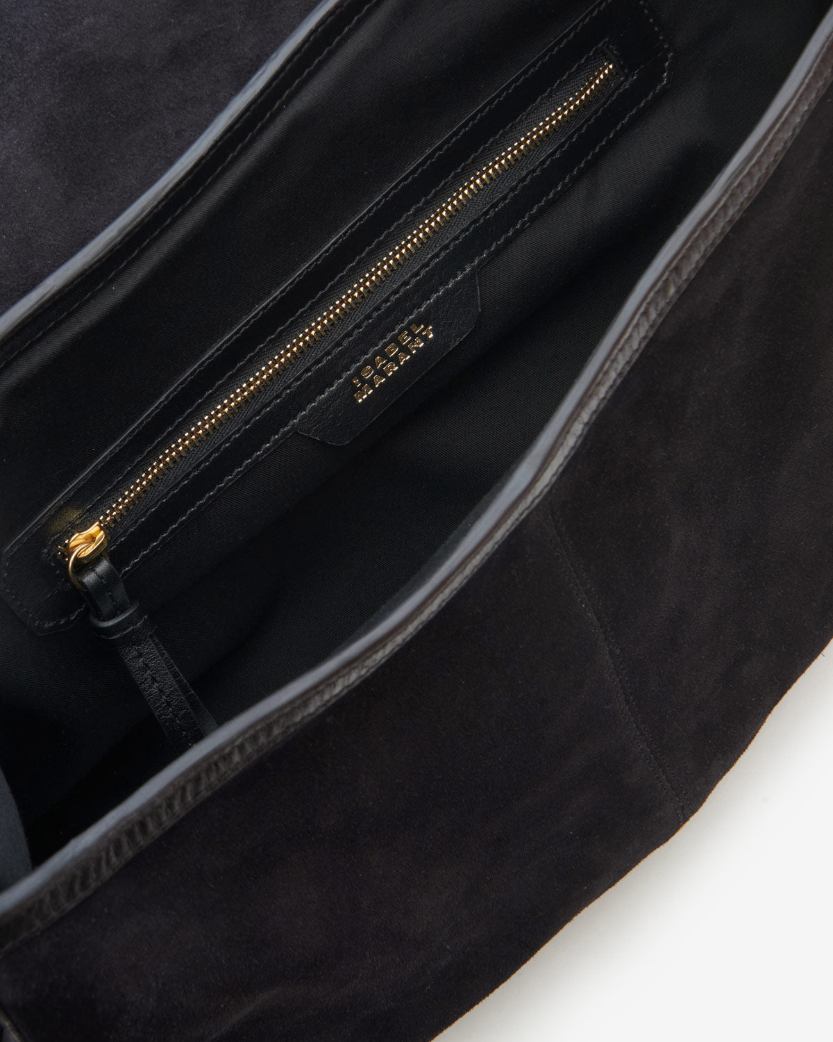 시에라(sierra) 스웨이드 가죽 메신저 백 - 검정으로 씻어낸 - Woman - 3