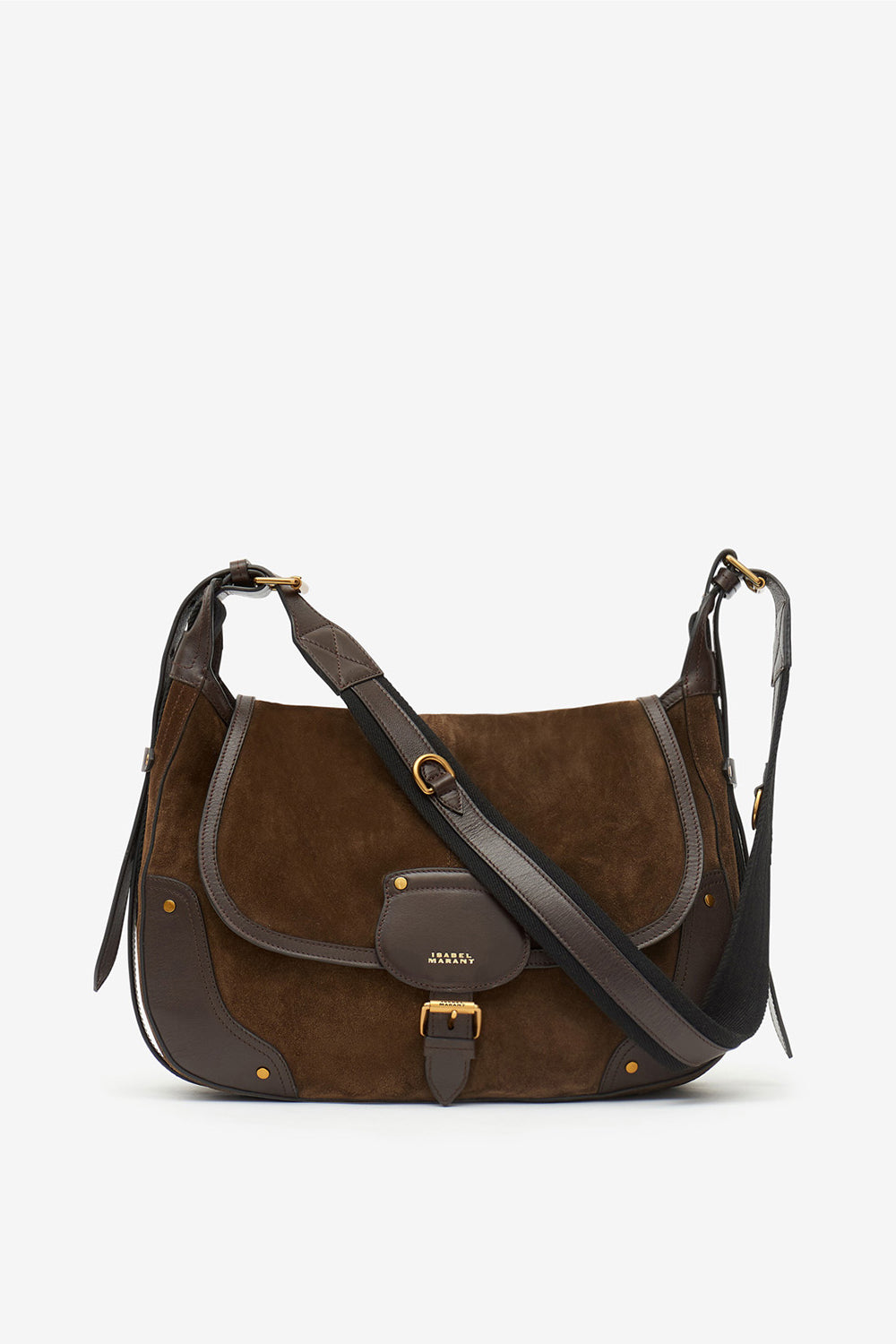 Sac besace sierra en cuir velours - Bronze - Woman - 1