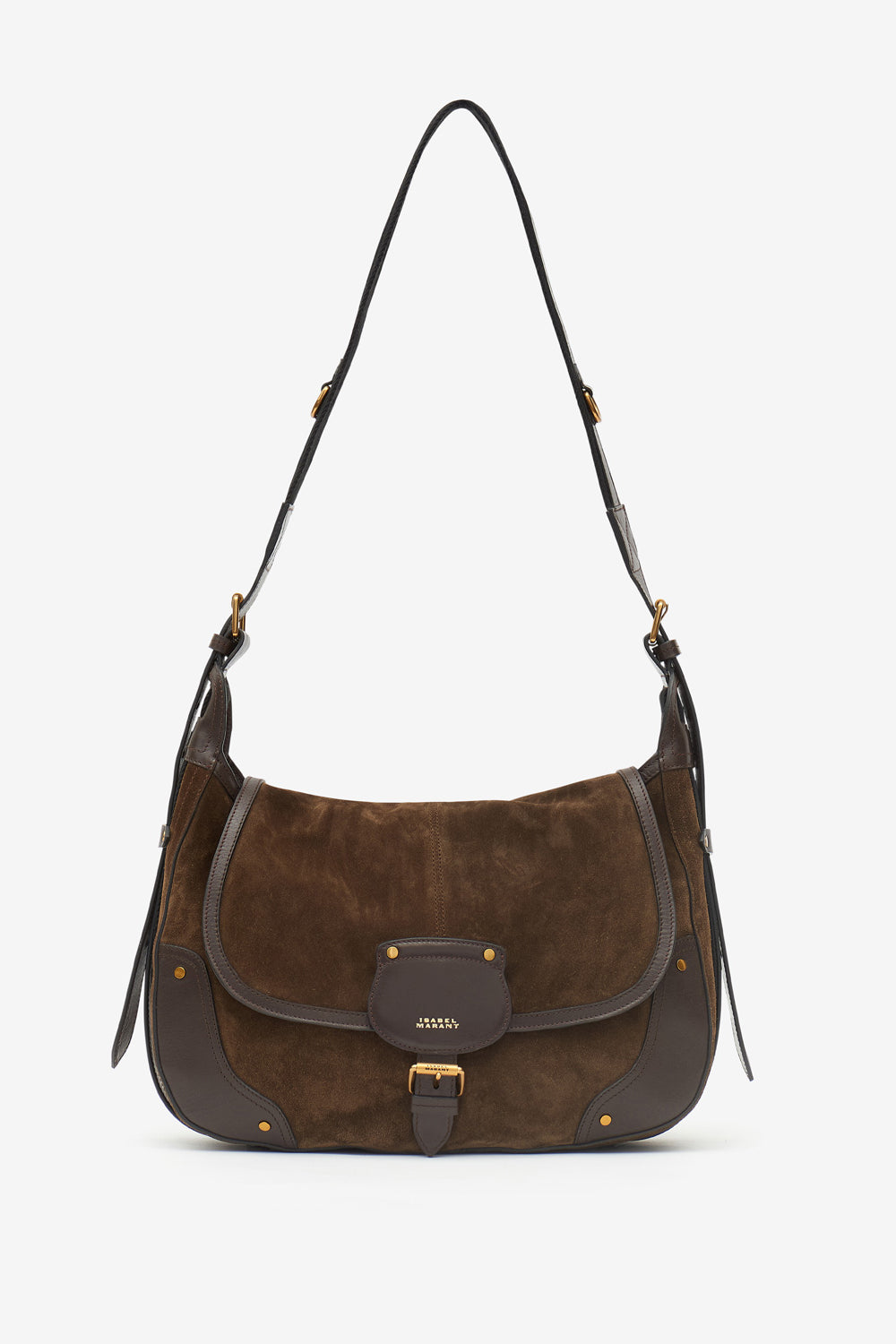 Sac besace sierra en cuir velours - Bronze - Woman - 6