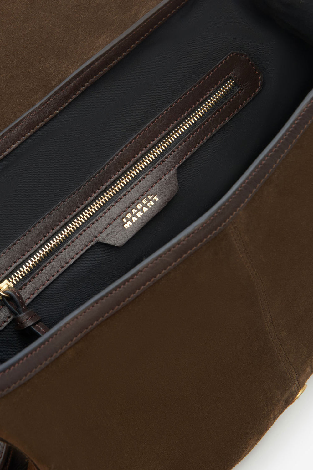 Sac besace sierra en cuir velours - Bronze - Woman - 4