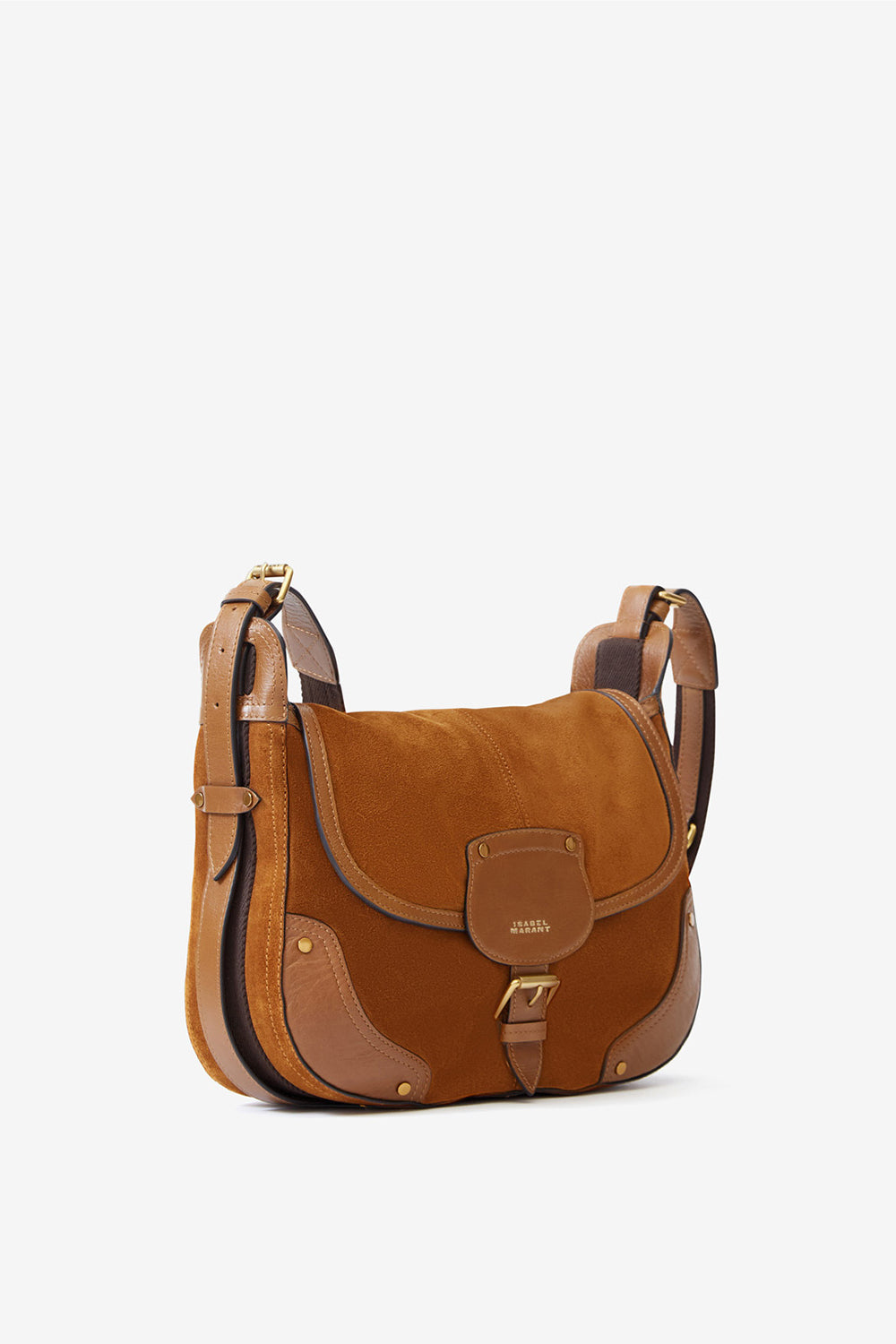 Sac besace sierra s en cuir de veau velours - Cognac - Woman - 5