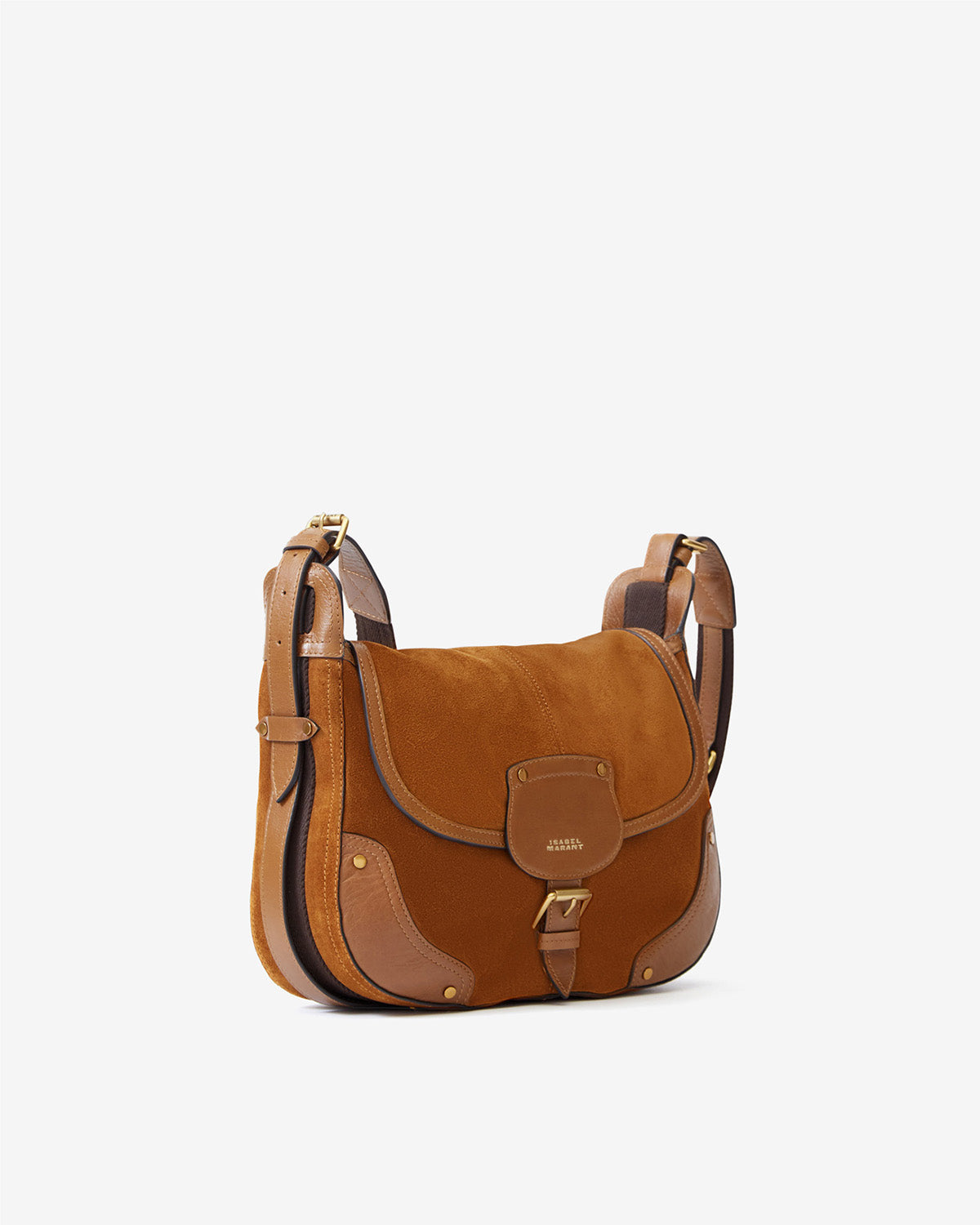 Borsa messenger sierra s in pelle di vitello scamosciata - Cognac - Woman - 5