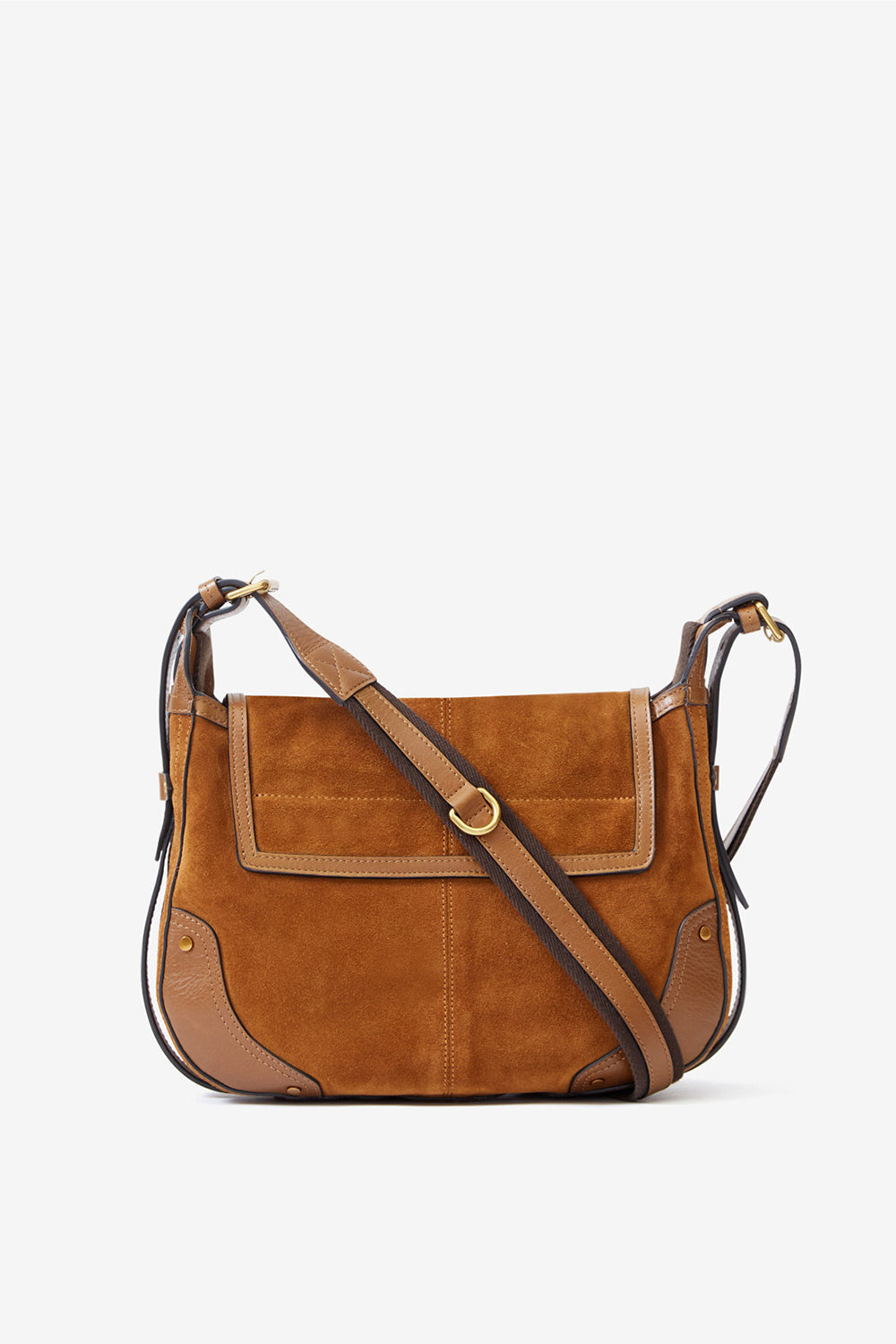 Sac besace sierra s en cuir de veau velours - Cognac - Woman - 3