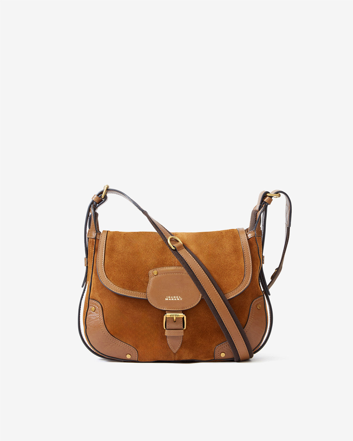Borsa messenger sierra s in pelle di vitello scamosciata - Cognac - Woman - 1
