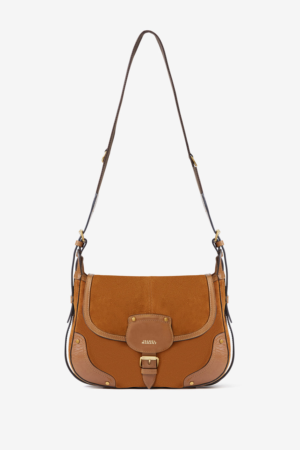Sac besace sierra s en cuir de veau velours - Cognac - Woman - 6
