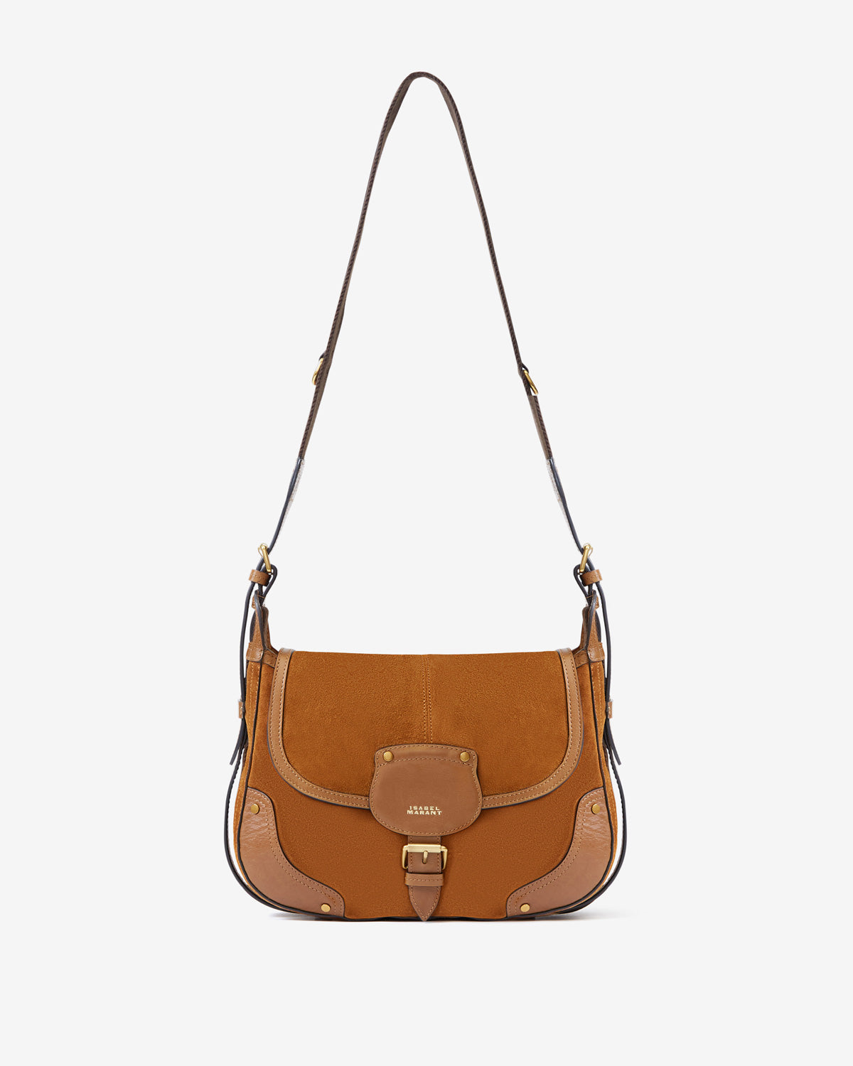 Borsa messenger sierra s in pelle di vitello scamosciata - Cognac - Woman - 6