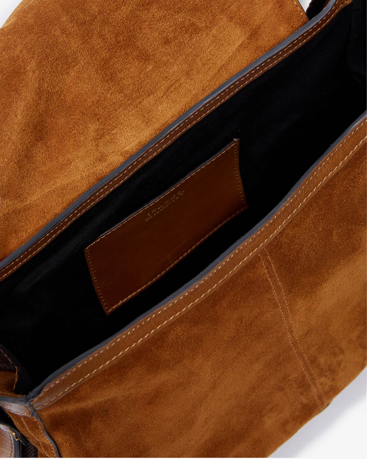 Borsa messenger sierra s in pelle di vitello scamosciata - Cognac - Woman - 3