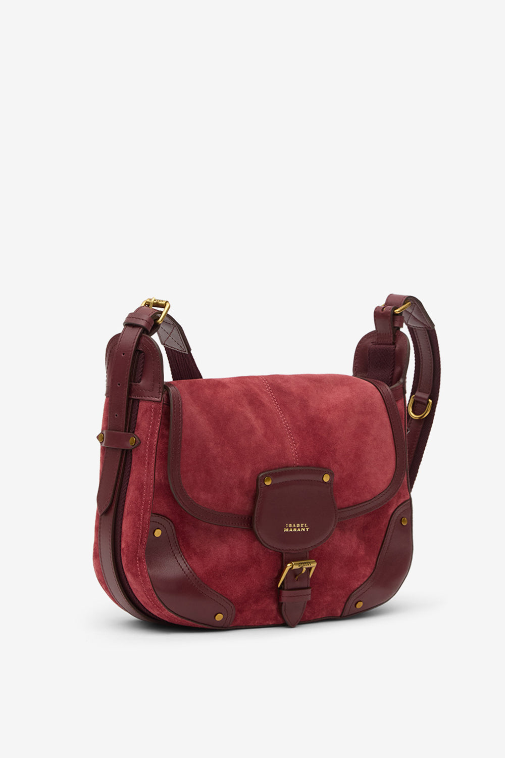 Borsa messenger sierra s in pelle di vitello scamosciata - Berry - Woman - 5