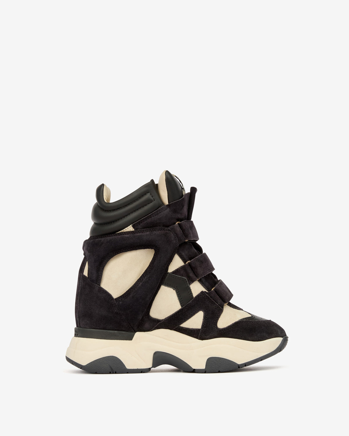 Sneakers balskee alte con zeppa in pelle di vitello scamosciata - Black-chalk - Woman - 1