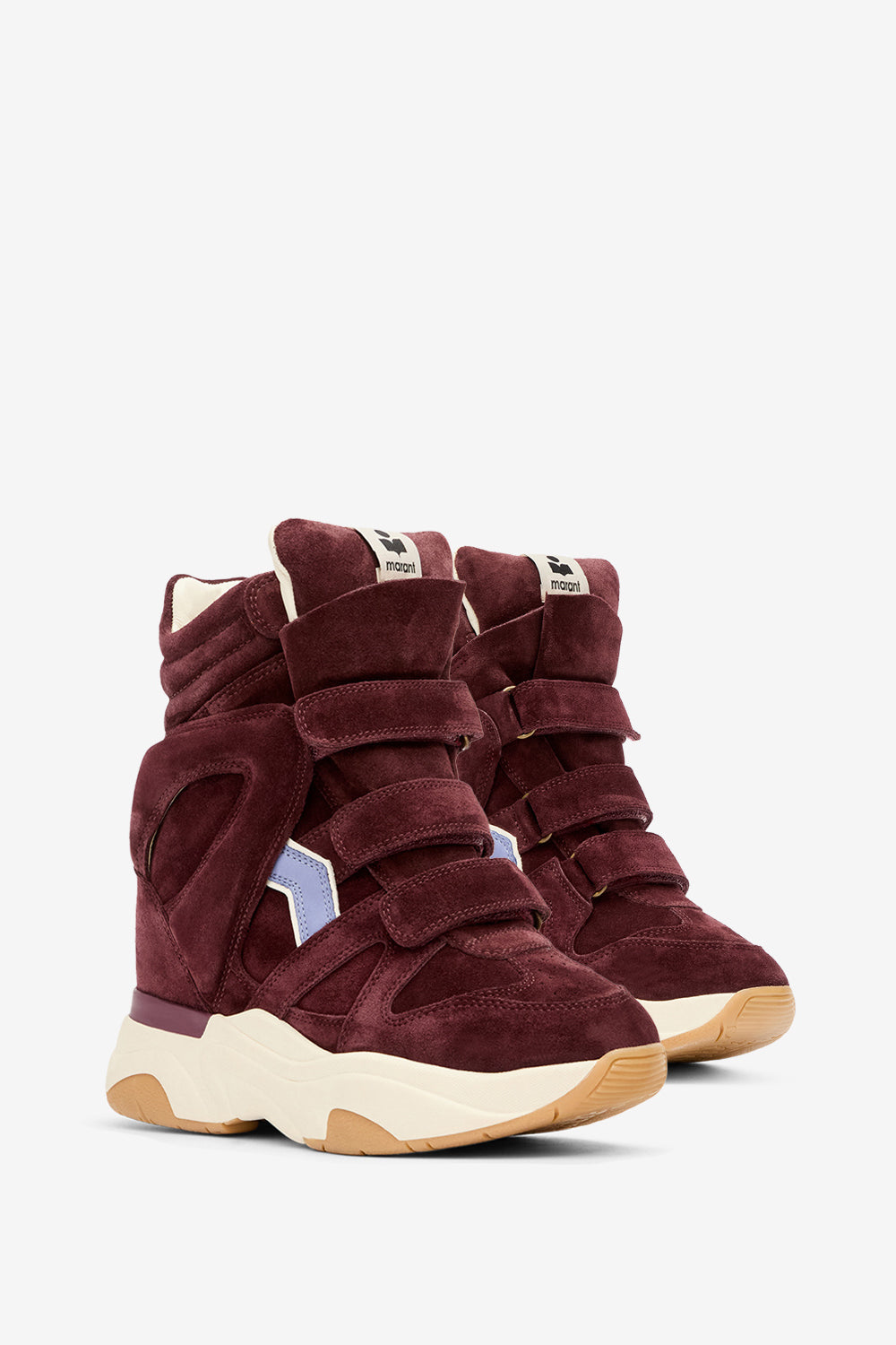 Sneakers balskee alte con zeppa in pelle di vitello scamosciata - Plum-lavender - Woman - 3
