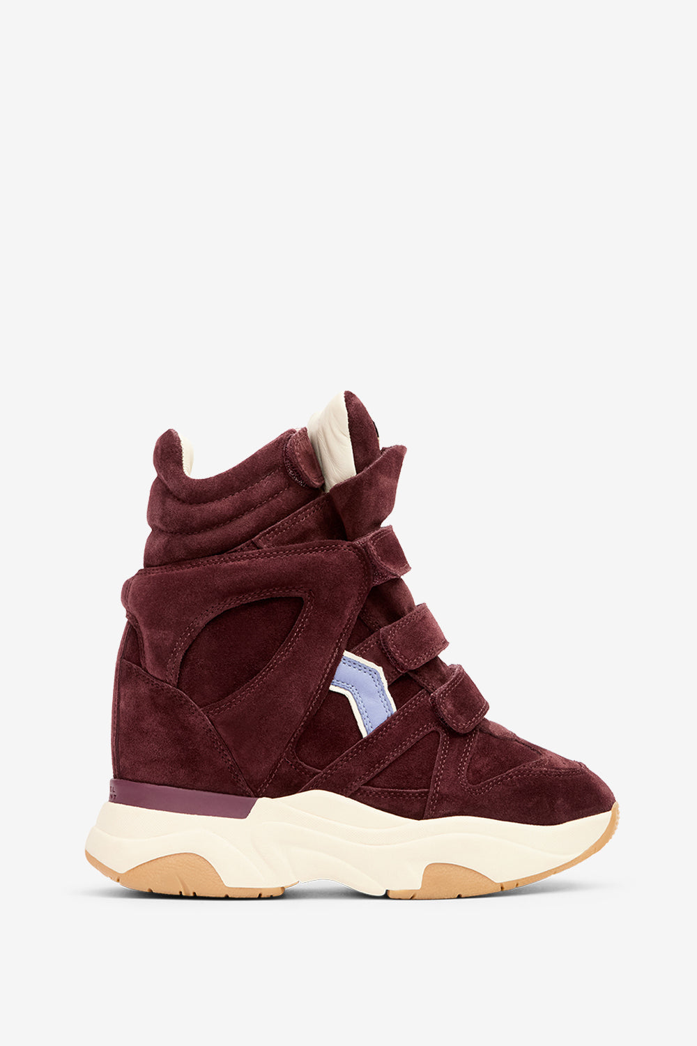 Sneakers balskee alte con zeppa in pelle di vitello scamosciata - Plum-lavender - Woman - 1