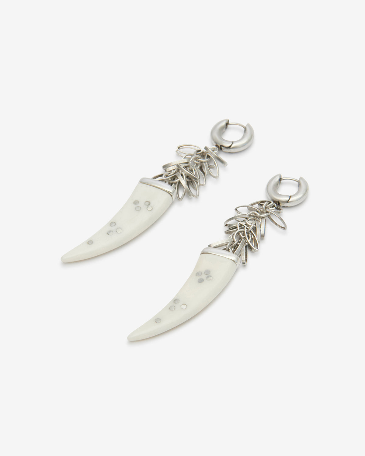 Ellen hoop earrings - Ecru-silver - Woman - 3