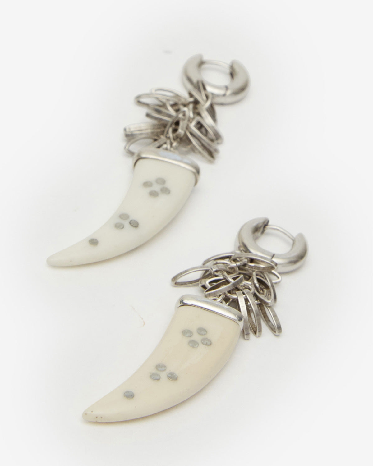 Boucles d'oreilles ellen Woman Écru-argenté 2